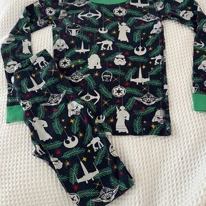 Hanna Andersson Kids Pajama Set - Black and Green